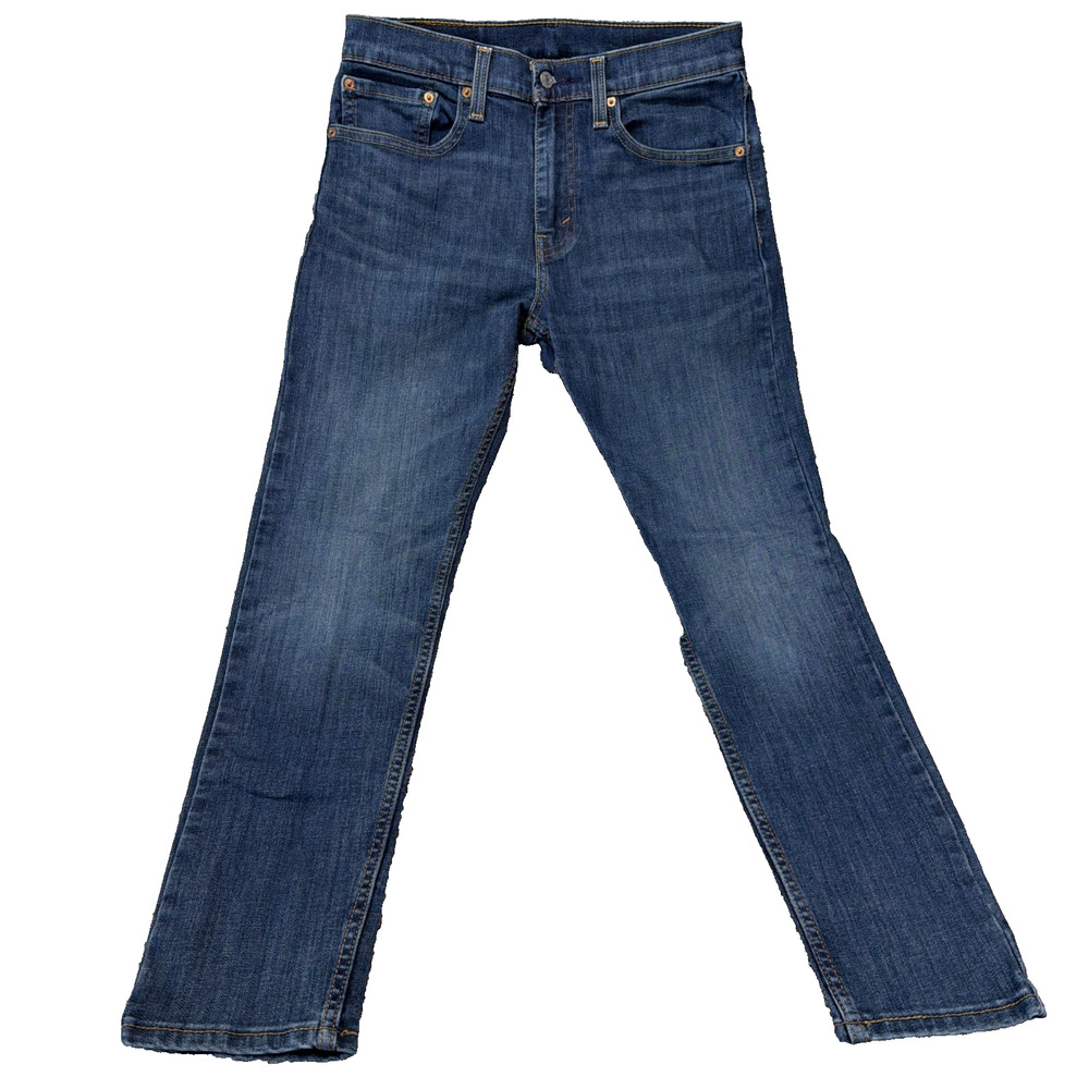 Levis 512 Jeans Mens 31x28.5 Blue Straight Leg Slim Fit Dark Wash Stretch Flex